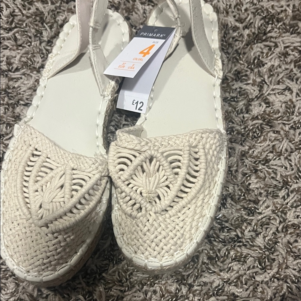 Primark Women's Beige Espadrille Sandals